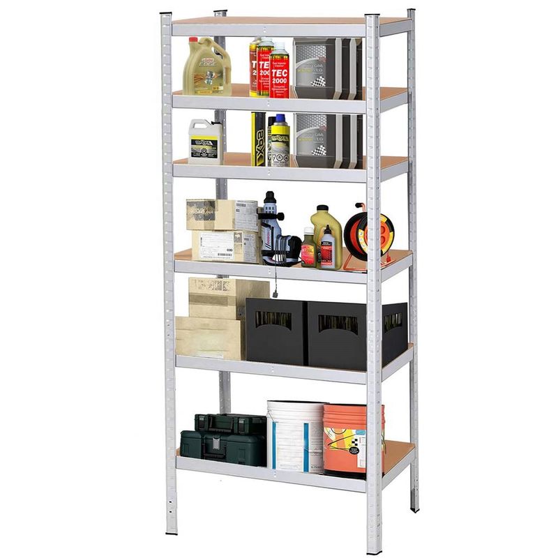 Casa si Gradina - Mobilier - Biblioteci si rafturi - Rafturi - Raft cadru metalic modular pentru depozitare, 6 polite, 225x110x50cm, sarcina 900kg - Infinity.ro