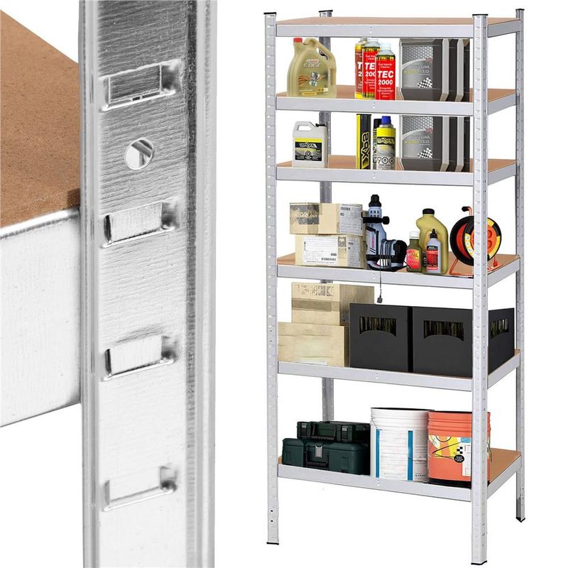 Casa si Gradina - Mobilier - Biblioteci si rafturi - Rafturi - Raft cadru metalic modular pentru depozitare, 6 polite, 225x110x50cm, sarcina 900kg - Infinity.ro