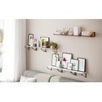 Casa si Gradina - Mobilier - Biblioteci si rafturi - Biblioteci - Raft de perete, set 3 bucati 30cm, 35cm si 40cm, 2 moduri de montare, maro rustic si negru - Infinity.ro