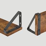 Casa si Gradina - Mobilier - Biblioteci si rafturi - Biblioteci - Raft de perete, set 3 bucati 30cm, 35cm si 40cm, 2 moduri de montare, maro rustic si negru - Infinity.ro