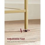 Casa si Gradina - Mobilier - Biblioteci si rafturi - Biblioteci - Raft cu trepte pentru dormitor, 5 etaje, din sticla securizata, cadru din otel, 30x124x40cm, auriu - Infinity.ro