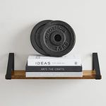 Casa si Gradina - Mobilier - Biblioteci si rafturi - Biblioteci - Raft de perete, set 3 bucati 30cm, 35cm si 40cm, 2 moduri de montare, maro rustic si negru - Infinity.ro