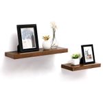 Casa si Gradina - Mobilier - Biblioteci si rafturi - Biblioteci - Raft de perete suspendat plutitor, MDF, sistem montare inclus, 80x20x4cm, vintage maro - Infinity.ro