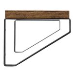 Casa si Gradina - Mobilier - Biblioteci si rafturi - Biblioteci - Set 3 rafturi de perete din metal si MDF, 30-35-40x12 cm, negru si maro - Infinity.ro