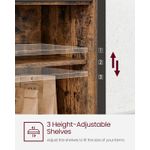 Casa si Gradina - Mobilier - Comode si corpuri - Corpuri bucatarie - Comoda pentru living sau bucatarie, cu 2 usi glisante, rafturi reglabile, stil rustic, 33x100x80cm, maro si negru - Infinity.ro