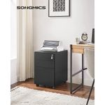 Casa si Gradina - Mobilier - Mese si birouri - Birouri - Dulap mobil tip rollbox pentru birouri, din otel, sertar cu sina dosare A4, 39x52x60 cm, negru - Infinity.ro