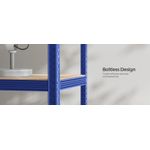 Casa si Gradina - Mobilier - Biblioteci si rafturi - Rafturi - Raft de depozitare metalic, cu rafturi din MDF, 5 polite, max. 875 kg, 180x90x40cm, albastru - Infinity.ro