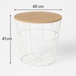 Casa si Gradina - Mobilier - Mese si birouri - Masute de cafea - Masuta cafea rotunda Atmosphera Kumi, 40x41 cm, alb - Infinity.ro