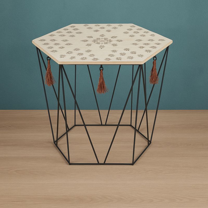 Casa si Gradina - Mobilier - Mese si birouri - Masute de cafea - Masuta cafea octogonala Atmosphera Kumi, 44x38x40 cm, negru - Infinity.ro