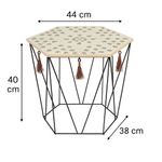 Casa si Gradina - Mobilier - Mese si birouri - Masute de cafea - Masuta cafea octogonala Atmosphera Kumi, 44x38x40 cm, negru - Infinity.ro