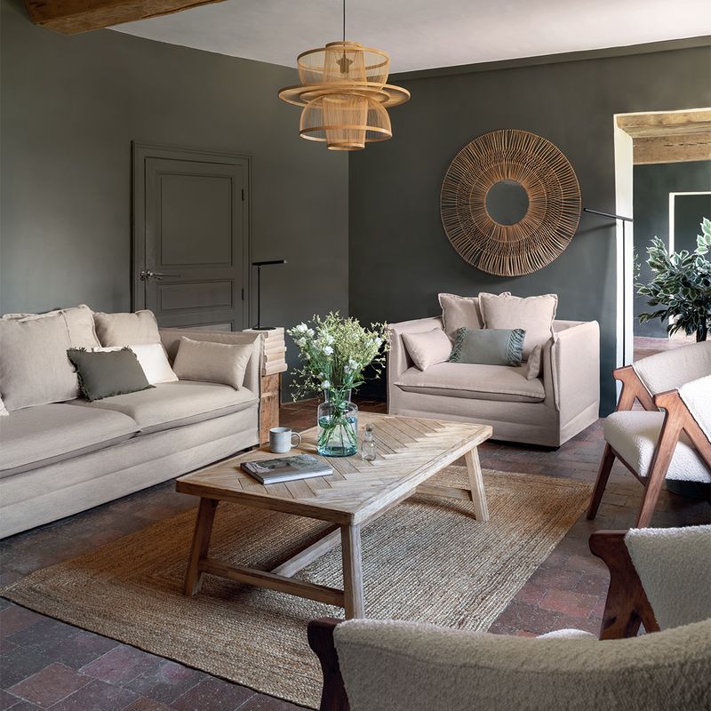 Casa si Gradina - Mobilier - Mese si birouri - Masute de cafea - Masuta de cafea Atmosphera Aeris, lemn acacia si blat MDF chevron, 130x70x40 cm, natur - Infinity.ro