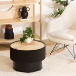 Casa si Gradina - Mobilier - Mese si birouri - Masute de cafea - Masuta cafea Atmosphera Enola cu spatiu depozitare, MDF, 55x38 cm, negru - Infinity.ro