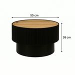 Casa si Gradina - Mobilier - Mese si birouri - Masute de cafea - Masuta cafea Atmosphera Enola cu spatiu depozitare, MDF, 55x38 cm, negru - Infinity.ro