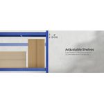 Casa si Gradina - Mobilier - Biblioteci si rafturi - Rafturi - Raft de depozitare metalic, cu rafturi din MDF, 5 polite, max. 875 kg, 180x90x40cm, albastru - Infinity.ro