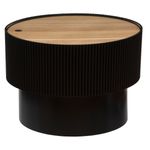 Casa si Gradina - Mobilier - Mese si birouri - Masute de cafea - Masuta cafea Atmosphera Enola cu spatiu depozitare, MDF, 55x38 cm, negru - Infinity.ro