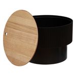 Casa si Gradina - Mobilier - Mese si birouri - Masute de cafea - Masuta cafea Atmosphera Enola cu spatiu depozitare, MDF, 55x38 cm, negru - Infinity.ro