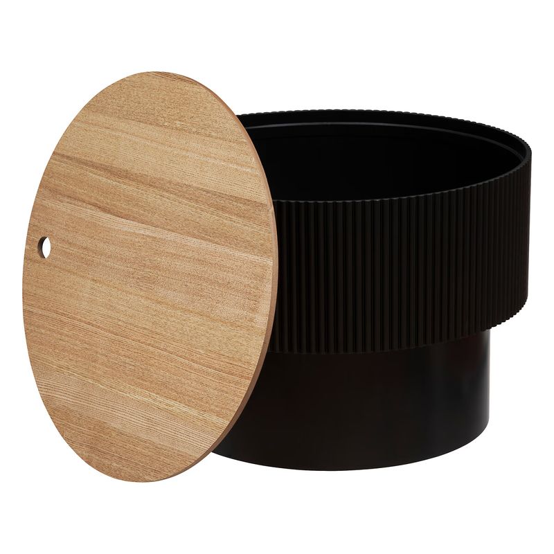 Casa si Gradina - Mobilier - Mese si birouri - Masute de cafea - Masuta cafea Atmosphera Enola cu spatiu depozitare, MDF, 55x38 cm, negru - Infinity.ro