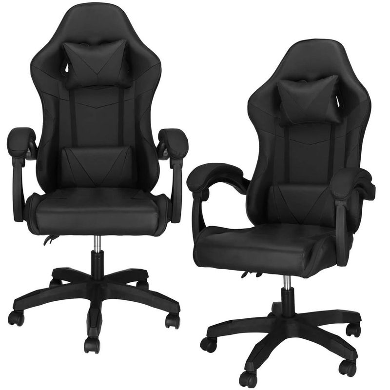 PC, gaming si accesorii - Gaming - Accesorii gaming - Scaune gaming - Scaun birou pentru gaming, ergonomic, suport lombar si tetiera, 114-123x55x50 cm, negru - Infinity.ro