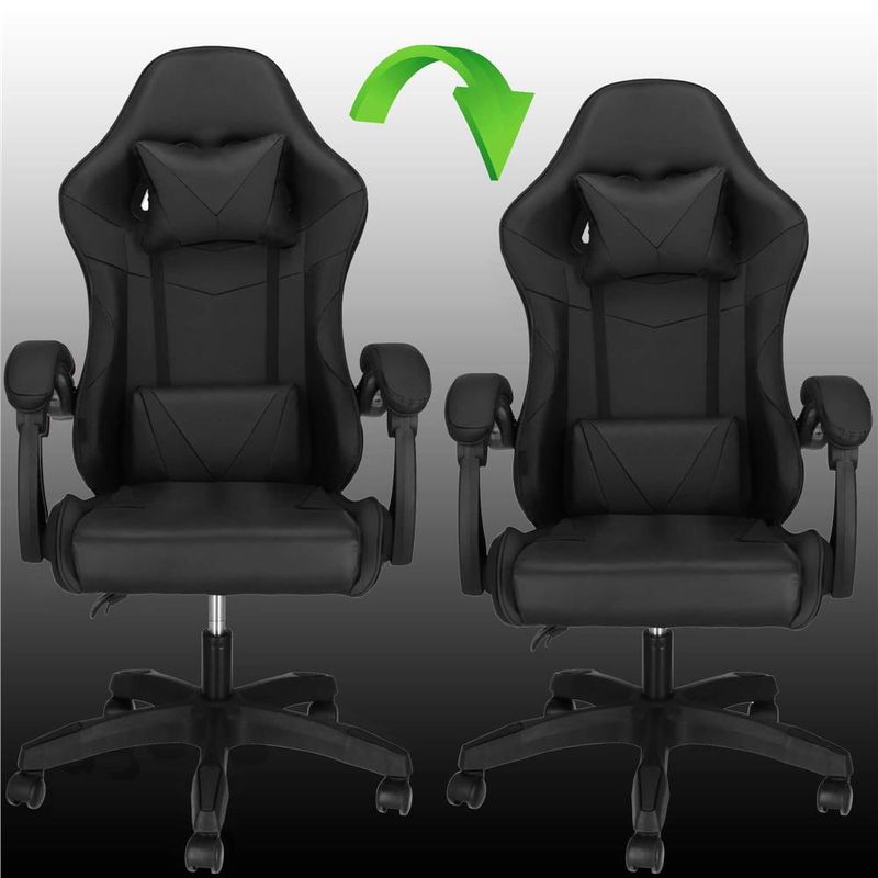 PC, gaming si accesorii - Gaming - Accesorii gaming - Scaune gaming - Scaun birou pentru gaming, ergonomic, suport lombar si tetiera, 114-123x55x50 cm, negru - Infinity.ro