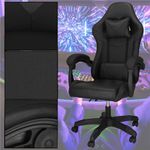 PC, gaming si accesorii - Gaming - Accesorii gaming - Scaune gaming - Scaun birou pentru gaming, ergonomic, suport lombar si tetiera, 114-123x55x50 cm, negru - Infinity.ro