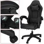 PC, gaming si accesorii - Gaming - Accesorii gaming - Scaune gaming - Scaun birou pentru gaming, ergonomic, suport lombar si tetiera, 114-123x55x50 cm, negru - Infinity.ro
