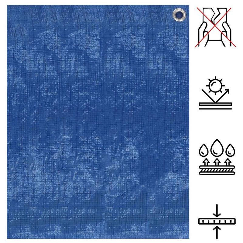 Casa si Gradina - Gradinarit si plante - Sere si solarii - Prelata din polietilena impermeabila laminata, 60g/m2, 6x8m, albastra - Infinity.ro