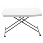 Casa si Gradina - Gradina si terasa - Mobilier exterior - Seturi mobila gradina - Masa pliabila 76x50 cm, inaltime reglabila 36-71 cm, pentru terasa, gradina sau camping, HDPE alb - Infinity.ro