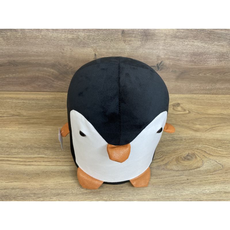 Casa si Gradina - Mobilier - Scaune si fotolii - Tabureti - Taburet pentru copii, 28x25cm, maxim 50kg, model pinguin negru - Infinity.ro