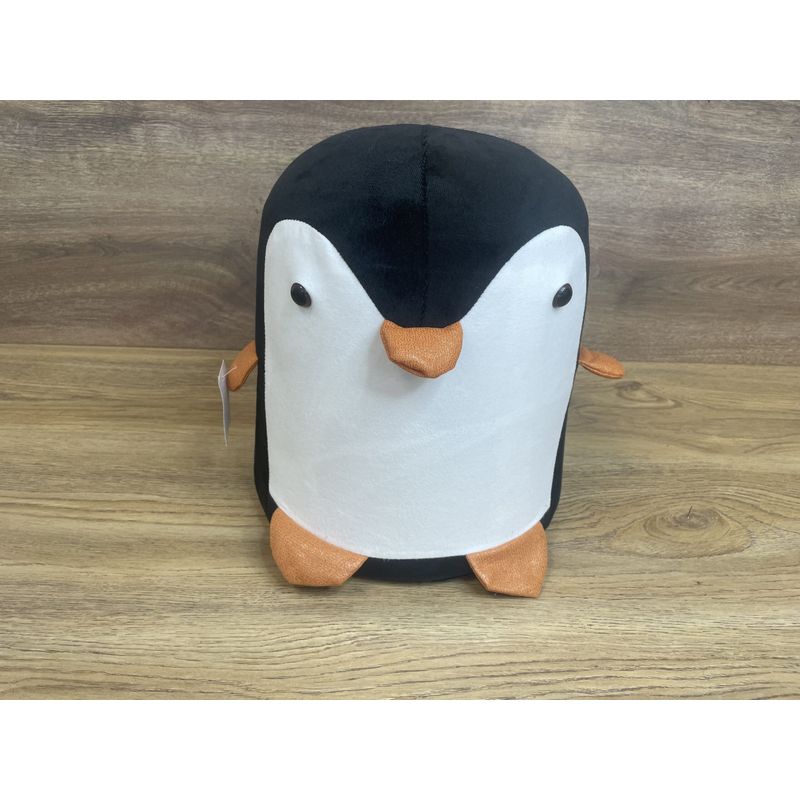 Casa si Gradina - Mobilier - Scaune si fotolii - Tabureti - Taburet pentru copii, 28x25cm, maxim 50kg, model pinguin negru - Infinity.ro