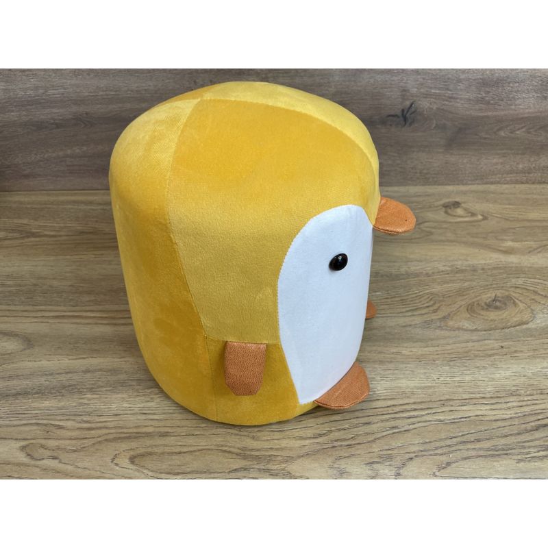 Casa si Gradina - Mobilier - Scaune si fotolii - Tabureti - Taburet pentru copii, 28x25cm, maxim 50kg, model pinguin galben - Infinity.ro