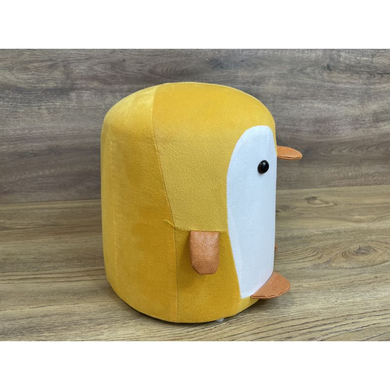 Casa si Gradina - Mobilier - Scaune si fotolii - Tabureti - Taburet pentru copii, 28x25cm, maxim 50kg, model pinguin galben - Infinity.ro
