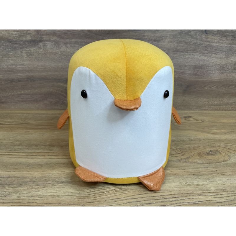 Casa si Gradina - Mobilier - Scaune si fotolii - Tabureti - Taburet pentru copii, 28x25cm, maxim 50kg, model pinguin galben - Infinity.ro