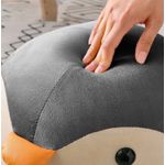 Casa si Gradina - Mobilier - Scaune si fotolii - Fotolii - Taburet pentru copii, 28x25cm, maxim 50kg, model pinguin gri - Infinity.ro
