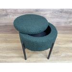 Casa si Gradina - Mobilier - Scaune si fotolii - Tabureti - Taburet pentru copii, rotund, spatiu depozitare, 31x28cm, maxim 50kg, verde - Infinity.ro