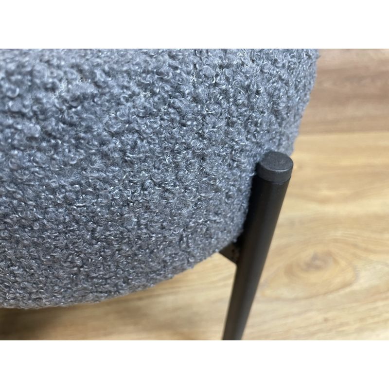 Casa si Gradina - Mobilier - Scaune si fotolii - Fotolii - Taburet pentru copii, rotund, spatiu depozitare, 31x28cm, maxim 50kg, gri - Infinity.ro