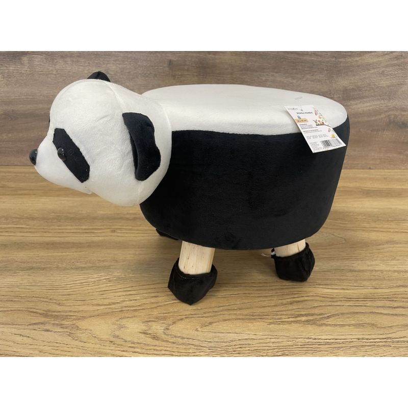 Casa si Gradina - Mobilier - Scaune si fotolii - Fotolii - Taburet pentru copii, 28x25cm, maxim 50kg, model panda - Infinity.ro