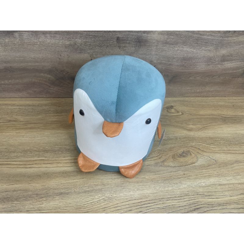 Casa si Gradina - Mobilier - Scaune si fotolii - Tabureti - Taburet pentru copii, 28x25cm, maxim 50kg, model pinguin albastru - Infinity.ro