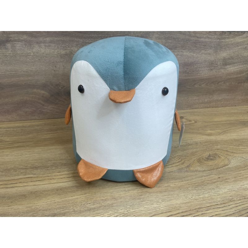 Casa si Gradina - Mobilier - Scaune si fotolii - Tabureti - Taburet pentru copii, 28x25cm, maxim 50kg, model pinguin albastru - Infinity.ro