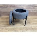 Casa si Gradina - Mobilier - Scaune si fotolii - Fotolii - Taburet pentru copii, rotund, spatiu depozitare, 31x28cm, maxim 50kg, gri - Infinity.ro
