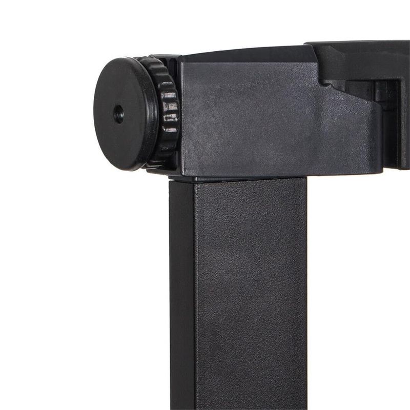 Petshop - Accesorii petshop - Jucarii animale - Jucarii educative - Poarta de siguranta Safety Gate pentru scari, ajustabila 75-82 cm, din otel si lemn, negru maro - Infinity.ro