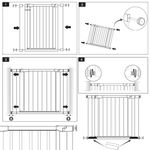 Petshop - Accesorii petshop - Jucarii animale - Jucarii educative - Poarta de siguranta Safety Gate pentru scari, ajustabila, din lemn cu structura otel, 82-89cm, negru maro - Infinity.ro
