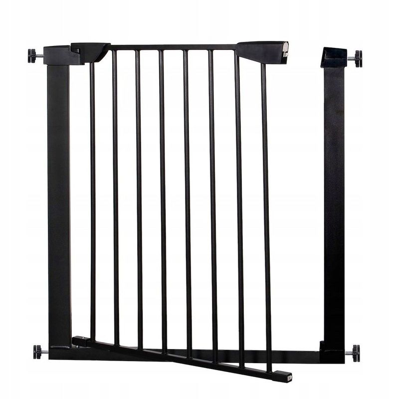 Petshop - Accesorii petshop - Jucarii animale - Jucarii educative - Poarta de siguranta Safety Gate pentru scari, ajustabila 103-110 cm, din otel, neagra - Infinity.ro