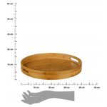 Casa si Gradina - Mobilier - Seturi de mobilier - Seturi bucatarie - Tava servire rotunda 5Five din bambus si MDF, diametru 40 cm, maro natur - Infinity.ro