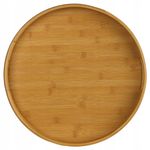 Casa si Gradina - Mobilier - Seturi de mobilier - Seturi bucatarie - Tava servire rotunda 5Five din bambus si MDF, diametru 40 cm, maro natur - Infinity.ro