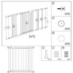 Petshop - Accesorii petshop - Jucarii animale - Jucarii educative - Poarta de siguranta Safety Gate pentru scari, ajustabila, din lemn cu structura otel, 89-96cm, negru maro - Infinity.ro