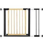 Petshop - Accesorii petshop - Jucarii animale - Jucarii educative - Poarta de siguranta Safety Gate pentru scari, ajustabila, din lemn cu structura otel, 89-96cm, negru maro - Infinity.ro