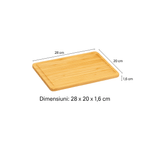 Casa si Gradina - Mobilier - Seturi de mobilier - Seturi bucatarie - Platou servire Atmosphera din bambus, 28x20 cm, maro natur - Infinity.ro