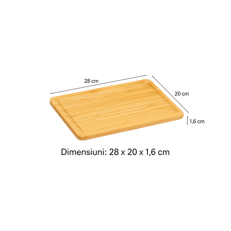 Casa si Gradina - Mobilier - Seturi de mobilier - Seturi bucatarie - Platou servire Atmosphera din bambus, 28x20 cm, maro natur - Infinity.ro