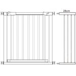 Petshop - Accesorii petshop - Jucarii animale - Jucarii educative - Poarta de siguranta Safety Gate pentru scari, ajustabila, din lemn cu structura otel, 103-110cm, negru maro - Infinity.ro