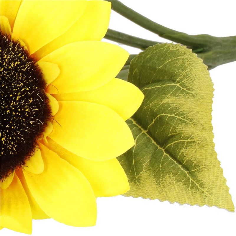 Casa si Gradina - Gradinarit si plante - Plante si ghivece - Ghivece si suporturi - Buchet de flori artificiale din poliester, 2 fire de floarea soarelui, 57cm - Infinity.ro